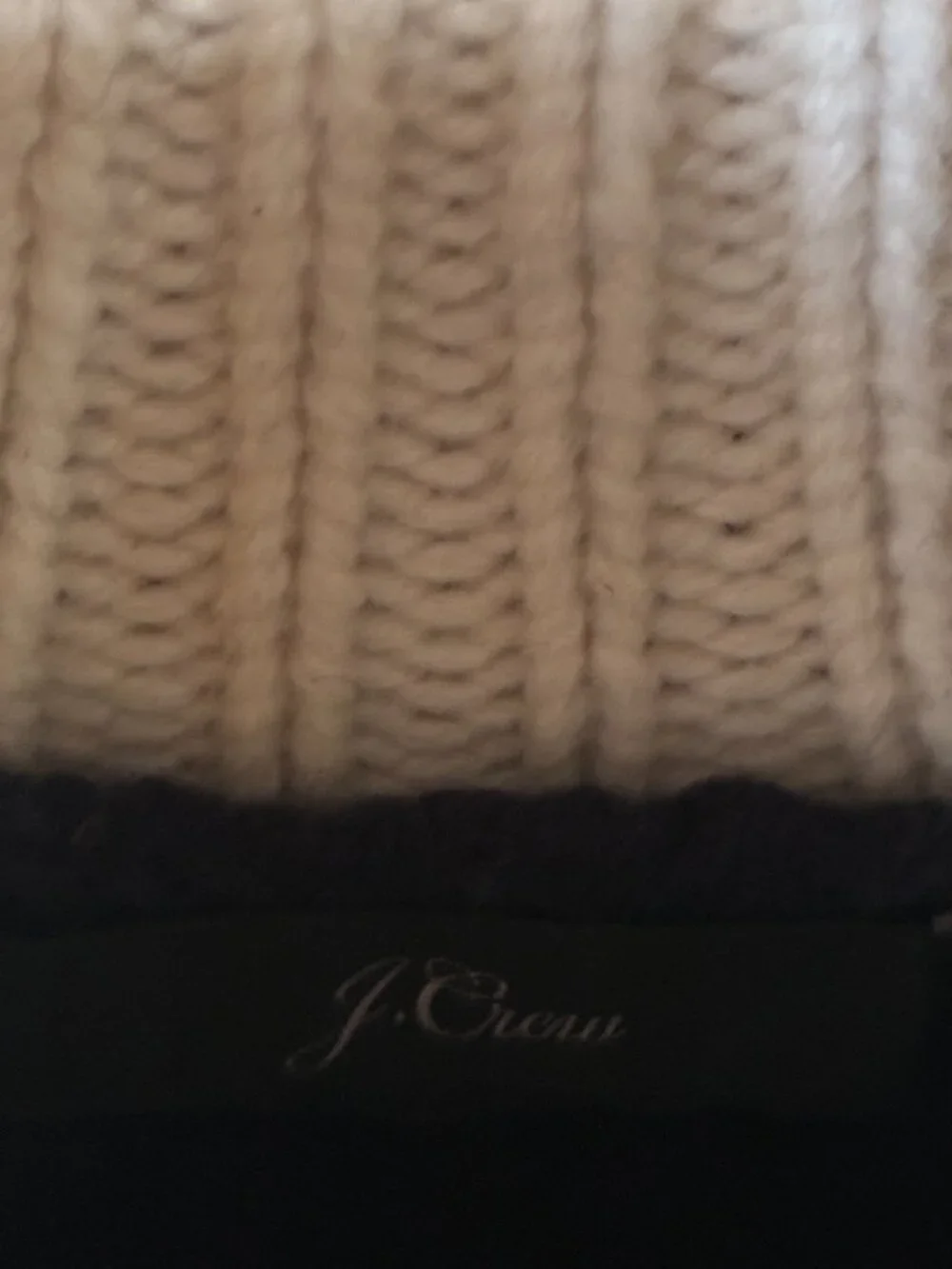J. Crew Women's Heavy Turtleneck Sweater Pockets Ivory Navy Striped *XL* Preppy